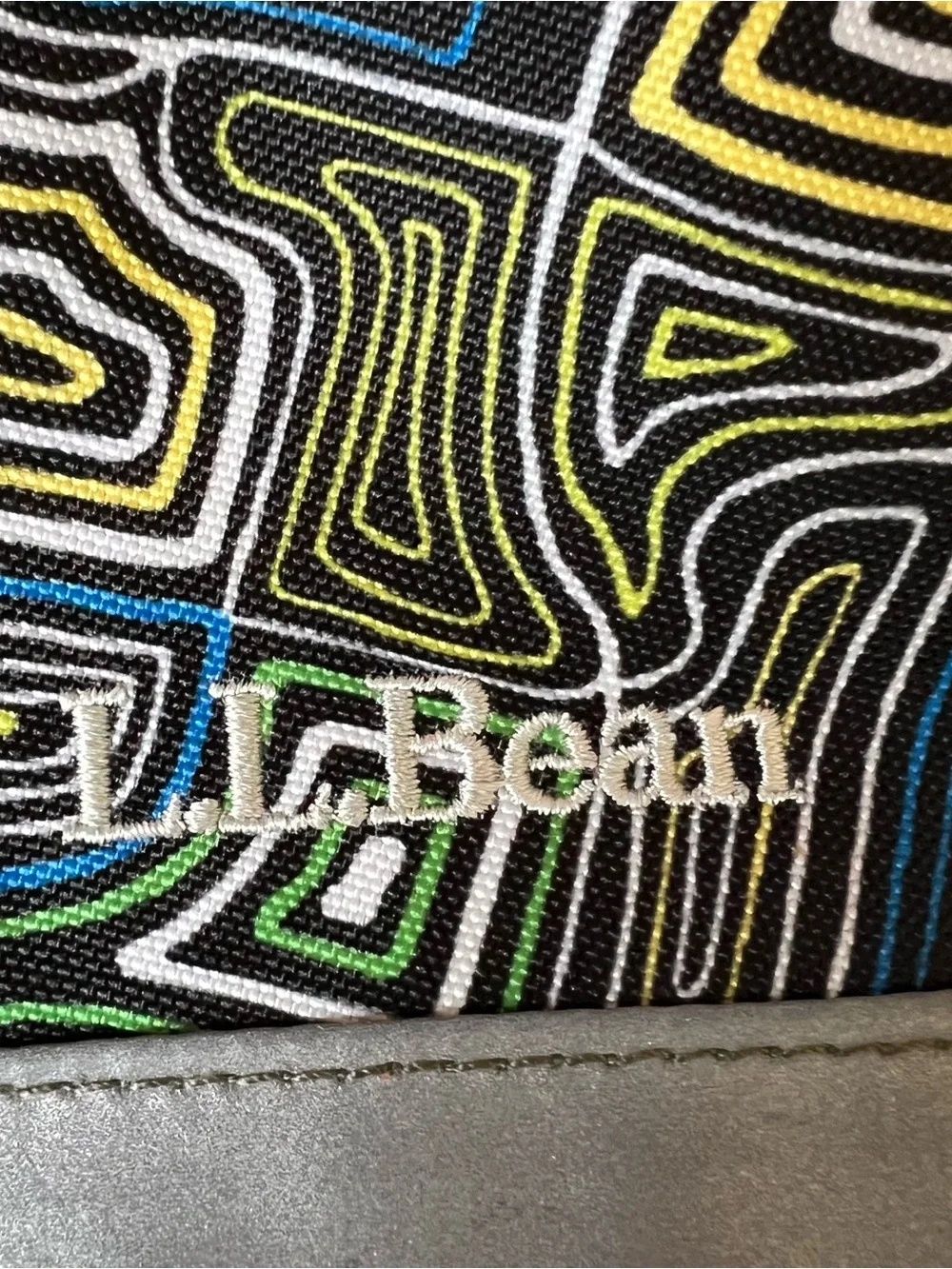 LL Bean Geometric Pattern Backpack - Picture 9 of 12
